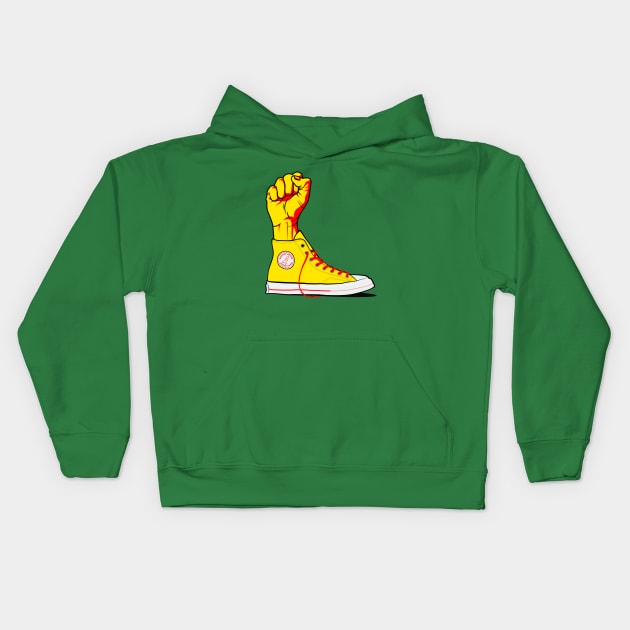 Pop Art - Sneaker Power Kids Hoodie by Vector Deluxe